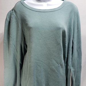 Member's Mark Women's French Terry Puff Sleeve Fashion Sweatshirt Green 2XL
